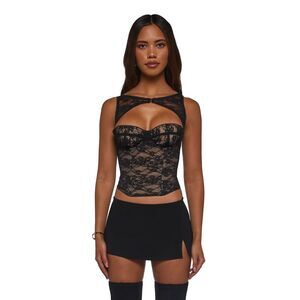 Dolls Kill Total Siren Lace Corset Top NWT